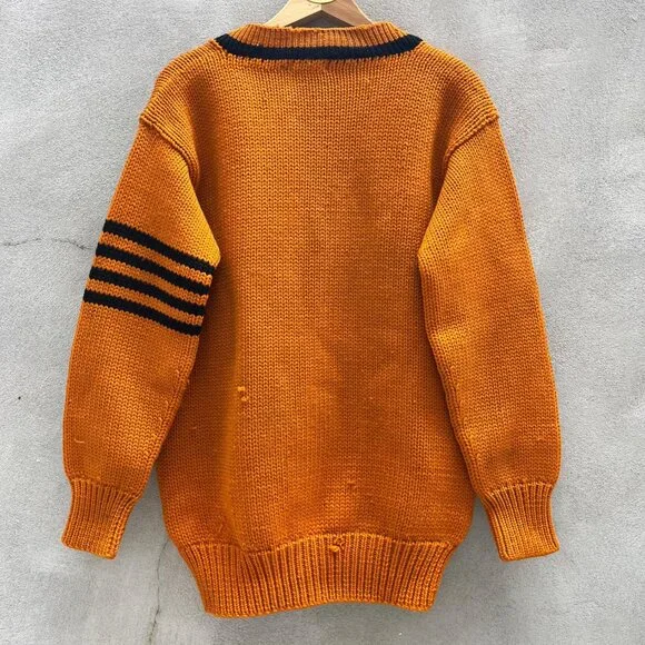 1930s Q London Hill Co. Orange Knit Sweater